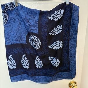 Blue Patterned Women's Scarf